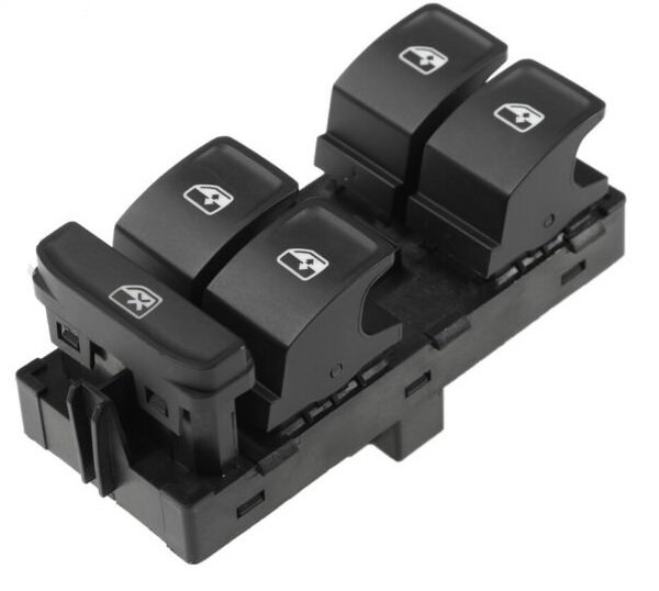 Volkswagen Golf 7 Sol Cam Kaldırma Düğmesi Dörtlü (Nikelajlı) Orjinal Oem Ürün 5G0959857