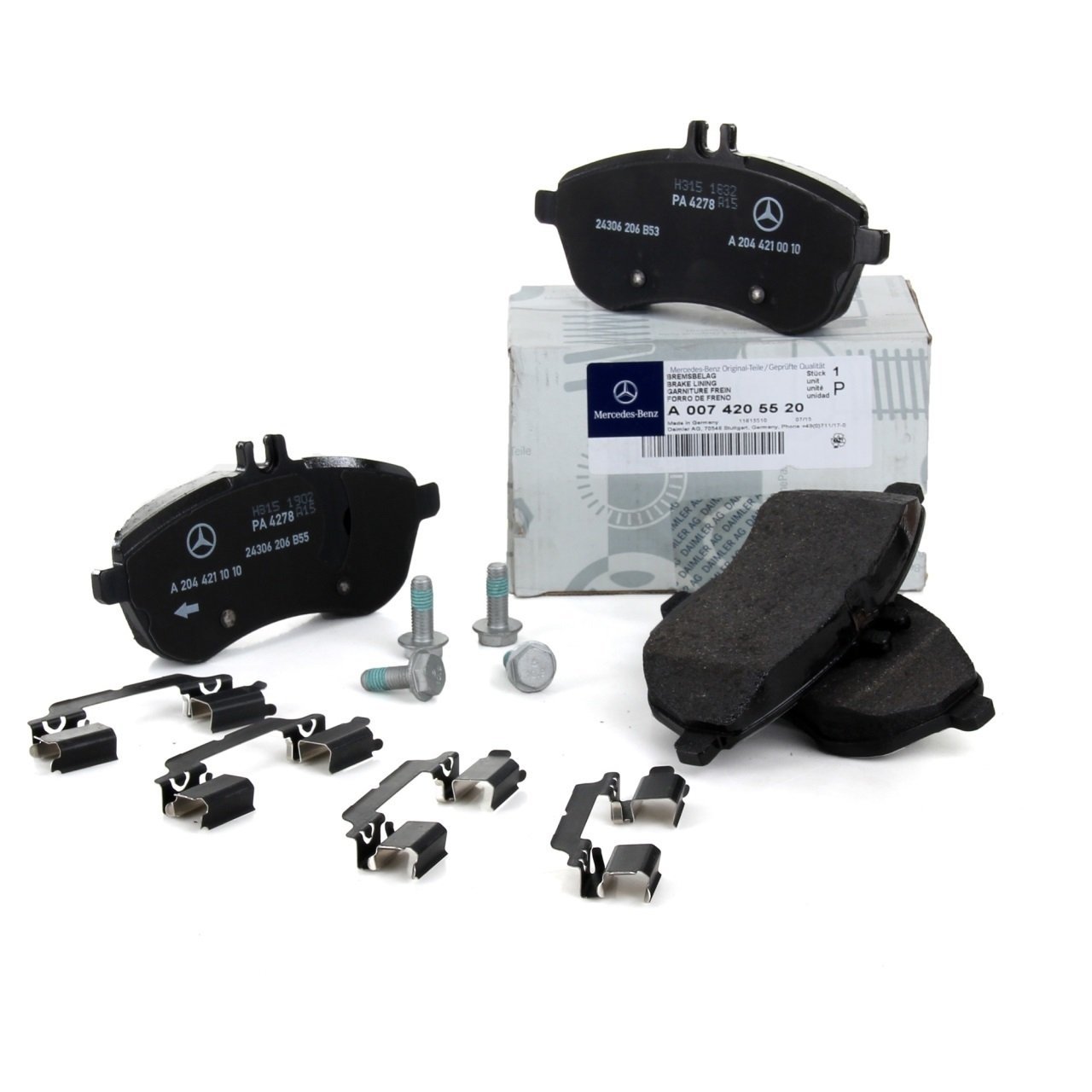 Mercedes Benz C Serisi W204 C180 BlueEFFICIENCY Ön Balata Takımı Orjinal Malzeme 0074205520