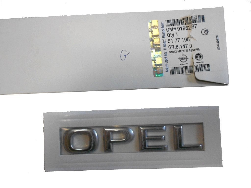Opel Combo C Arka Bagaj Kapağı Opel Yazısı Orjinal Gm 5177198 - 9196297
