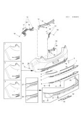 Opel Astra J HB Kasa Arka Tampon Orta Braketi Orjinal Gm Marka 13368092