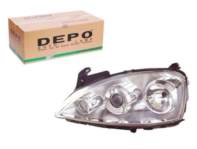 Opel Combo C Sol Far (Şoför Tarafı) Mercekli Depo Marka 1216177