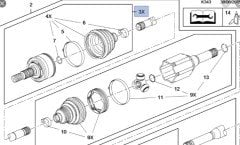 Opel Astra K 1.6 Dizel Otomatik Dış Aks Kafası Yan Sanayi Malzeme 13462049