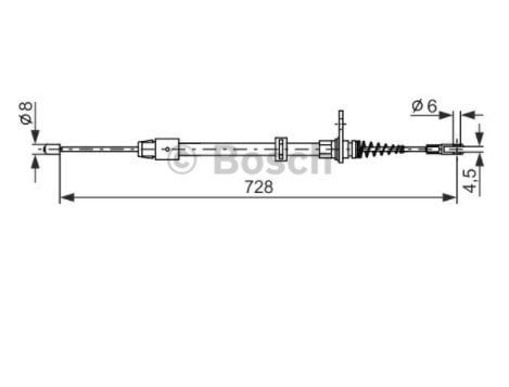 Mercedes W204 Kasa Arka El Fren Teli Bosch Marka A2044202585 - 1987482301