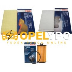 Opel Astra H 1.4 1.6 A16XER - Z16XER - Z14XEP Periyodik Bakım Filtre Seti BOSCH