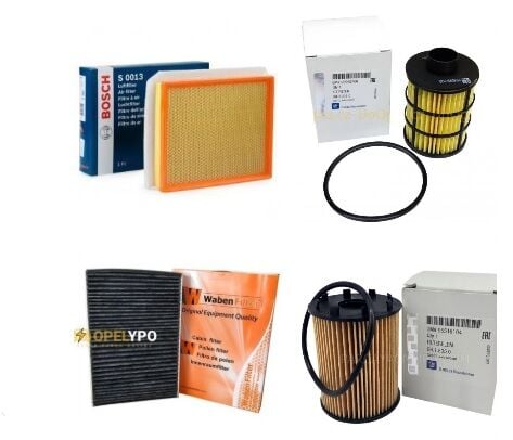 Opel Astra H 1.3 Dizel Periyodik Bakım Filtre Seti Waben - Bosch - Orjinal Psa