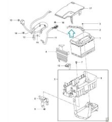 Opel Astra J Akü Üst Tutucusu Orjinal Gm Marka 13284548