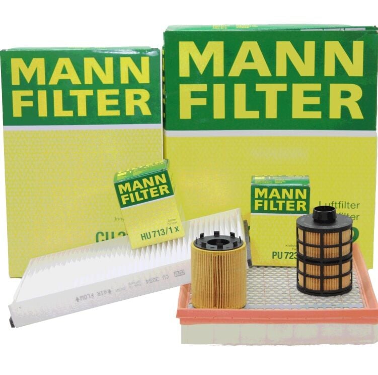 Opel Astra H 1.3 Dizel Periyodik Bakım Filtre Seti (Tırnaklı Tip Yağ Filtreli) Mann Marka C30130/2 - CU3054 - HU713/1X - PU723X