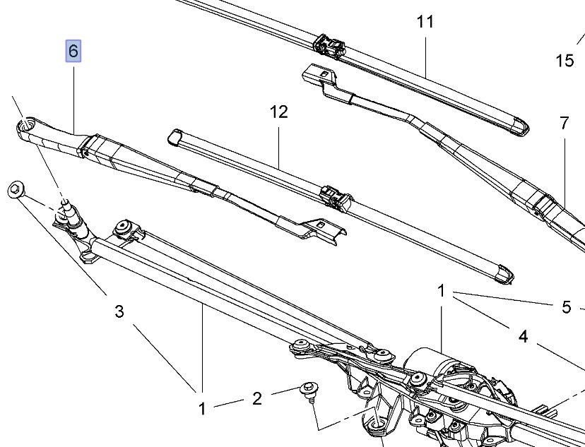 Opel Astra J Ön Sağ Silecek Kolu Demiri Orjinal Gm Marka 1270016 - 13289887