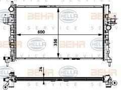 Opel Corsa C 1.3 Dizel Su Radyatörü BEHR 1300259 - 8MK376715-324
