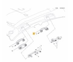 Opel Mokka Arka Sol Tavan Tutamağı Orjinal Gm Marka 2353028 - 9072235