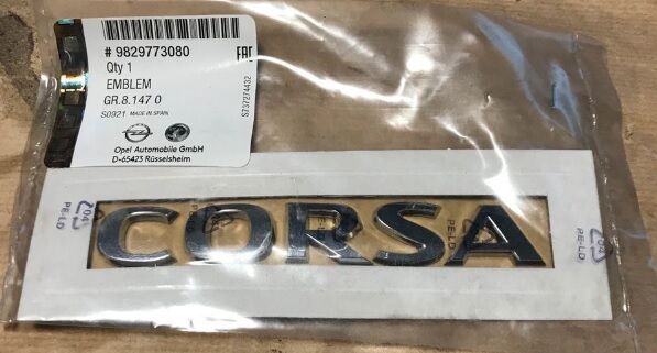 Opel Corsa F (Corsa) Yazısı Orjinal Psa Marka 9829773080