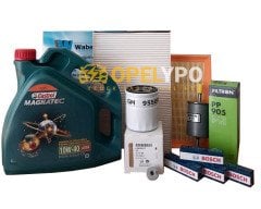 Opel Astra G 1.4 1.6 Periyodik Bakım Seti Bujili Castrol 10w40 4 Litre