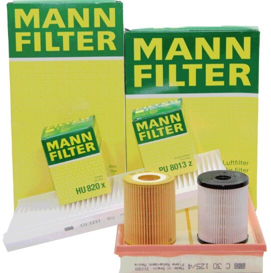 Opel Combo C 1.7 Dizel Periyodik Bakım Filtre Seti Mann Marka C30125/4 - CU3337 - HU820X - PU8013Z